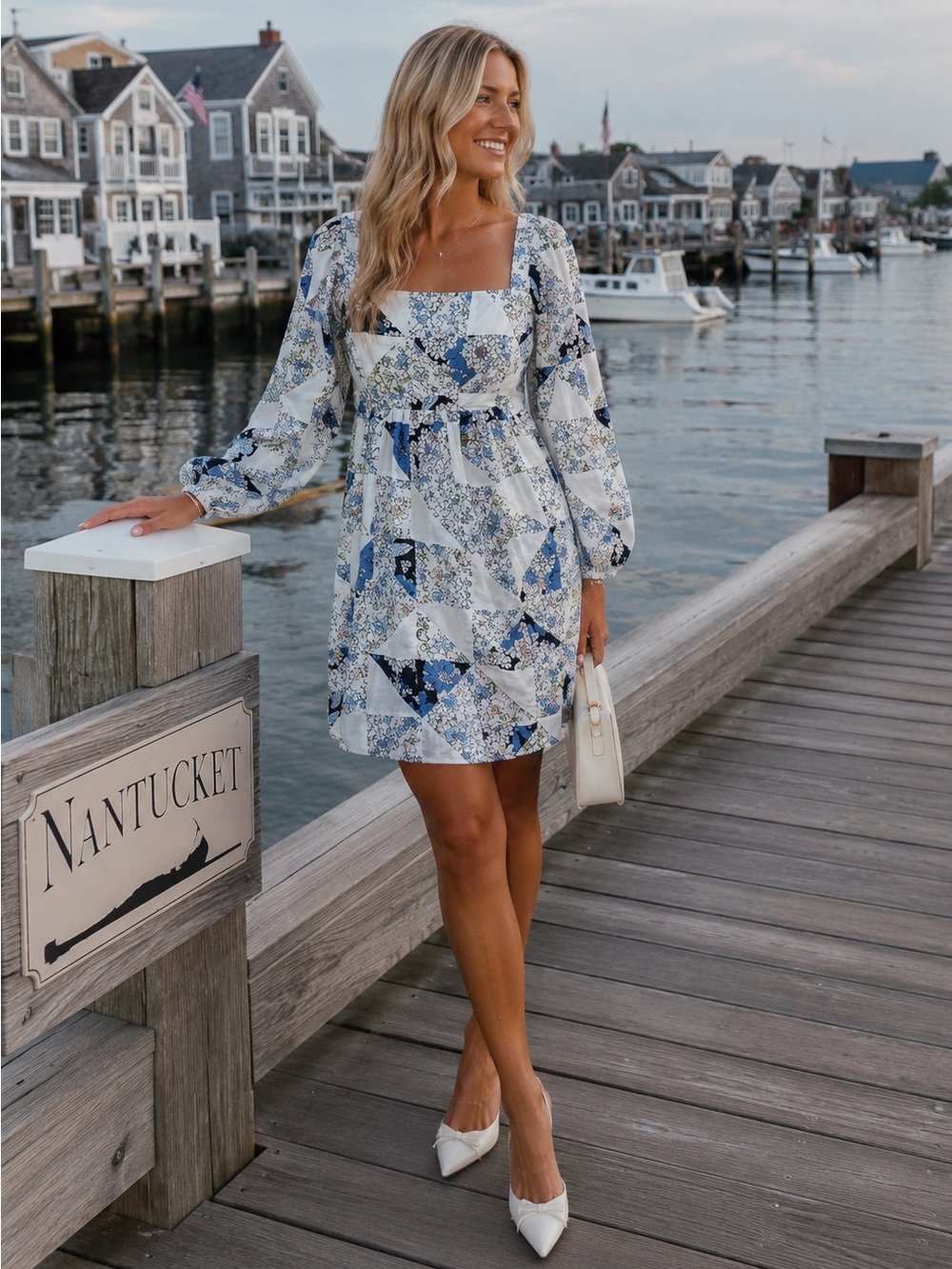 Squareneck Voile Dress in Patchwork Floral Liberty of London Dress